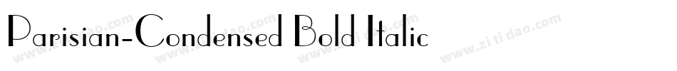Parisian-Condensed Bold Italic字体转换
